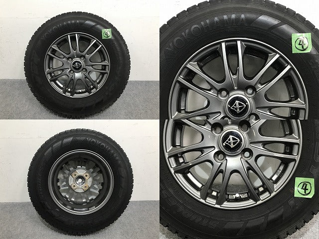 プロボックス サクシード AD等 社外 タイヤホイールセット スタッドレス 4本セット VERVA ZS 13x5/ET36/4穴 4H/PCD100/ハブ径72mm(133300)