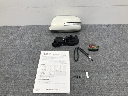新品!パッソ KGC10/KGC15/QNC10 純正 左 ドアミラー ウインカー付 ミラーなし 214-78033 08411-B1050-A1 パールホワイト W16(133766)