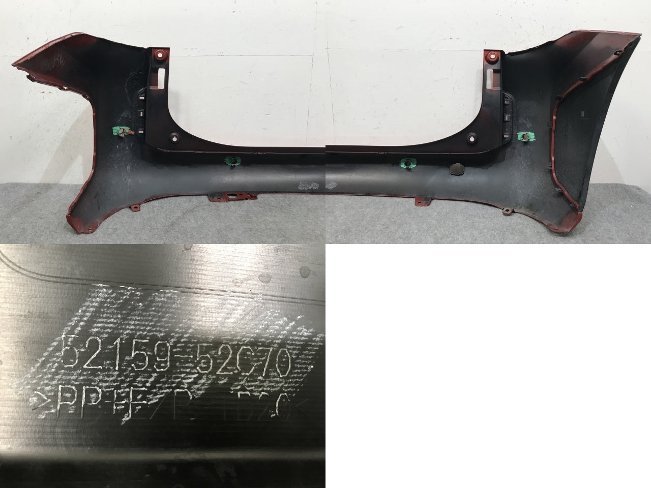 シエンタ/ハイブリッド MXPC10G/MXPL10G/MXPL15G 純正 リア バンパー 52159-52C70 スカーレットメタリック 3U4 トヨタ(133776)