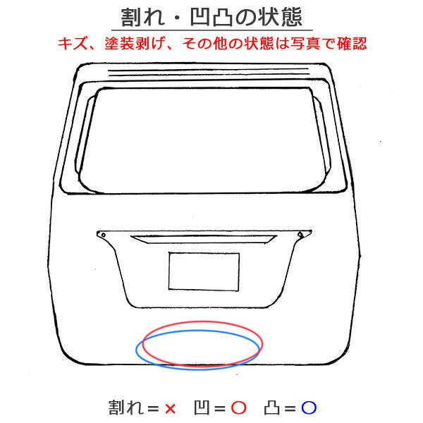 デイズ B21W 純正 リアゲート/バックドア/リアハッチ ホワイト 3EN 日産(133884)