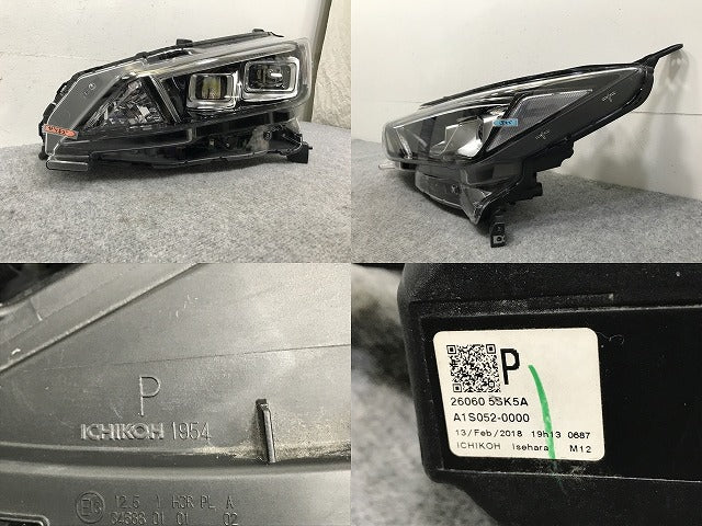 リーフ /ZE1 純正 前期 左 ヘッドライト/ランプ LED レベライザー 刻印P ICHIKOH 1954/26060 5SK5A 日産(133896)