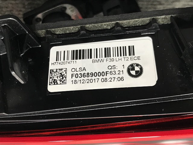 新品!X2 シリーズ F39 純正 左 テールランプ/ライト/レンズ/フィニッシャーランプ/内側 LED F03689000F 63217420747 BMW(133975)