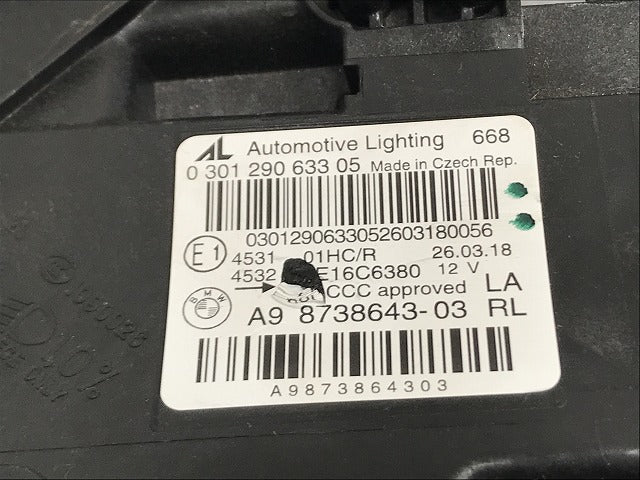 2シリーズ F45/F46 純正 後期 左 ヘッドライト/ランプ LED 8738643-03/LE16C6380 BMW(134009)