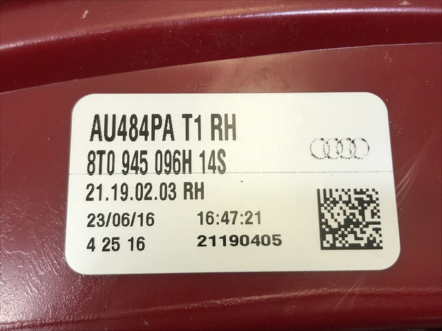 新品!A5(B8) 8T系 純正 後期 右 テールランプ/ライト/レンズ LED AL Automotive Lighting 8T0 945 096H 8T0945096H アウディ(134044)