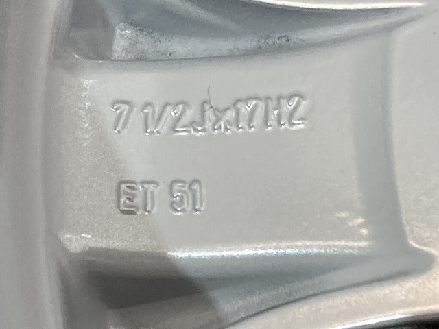 新品!ゴルフ5/GOLFⅤ 1K系 2004-2007 純正 ホイール 1本 17x7.5j/ET51/5穴 5H/PCD112/ハブ径57 1K0 601 025 AC 1K0601025AC88Z VW(134608)