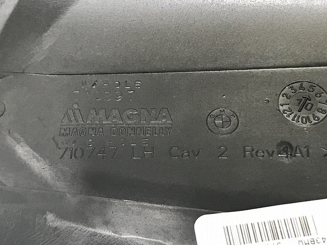 新品!X5 E53 純正 左 ドアミラー カバーのみ ウェルカムランプ付 710747 51168266733 未塗装 BMW(134673)