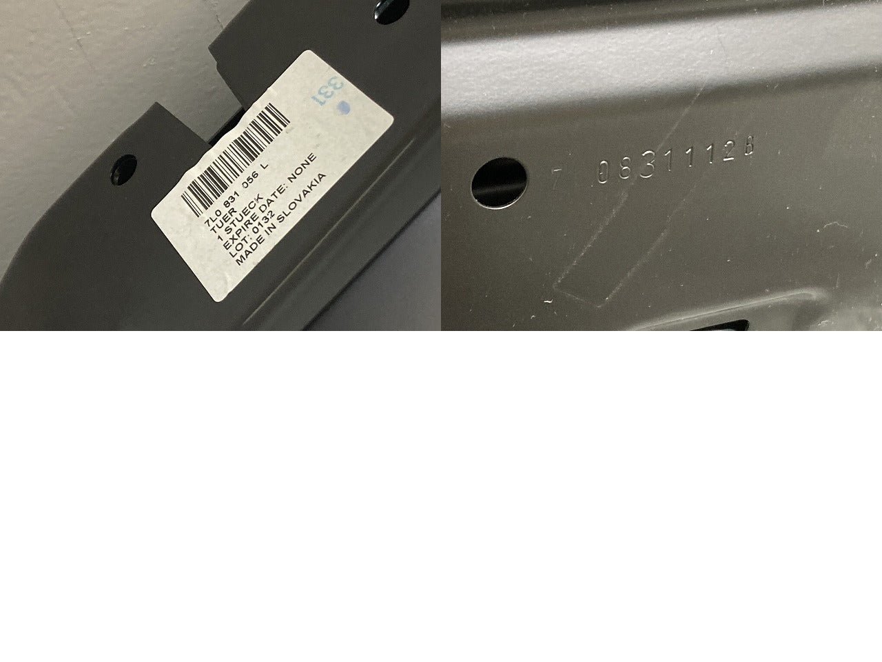 新品!トゥアレグ 7L系 純正 右 フロント ドア 0831112 7L0831056L 未塗装 フォルクスワーゲン(134729)