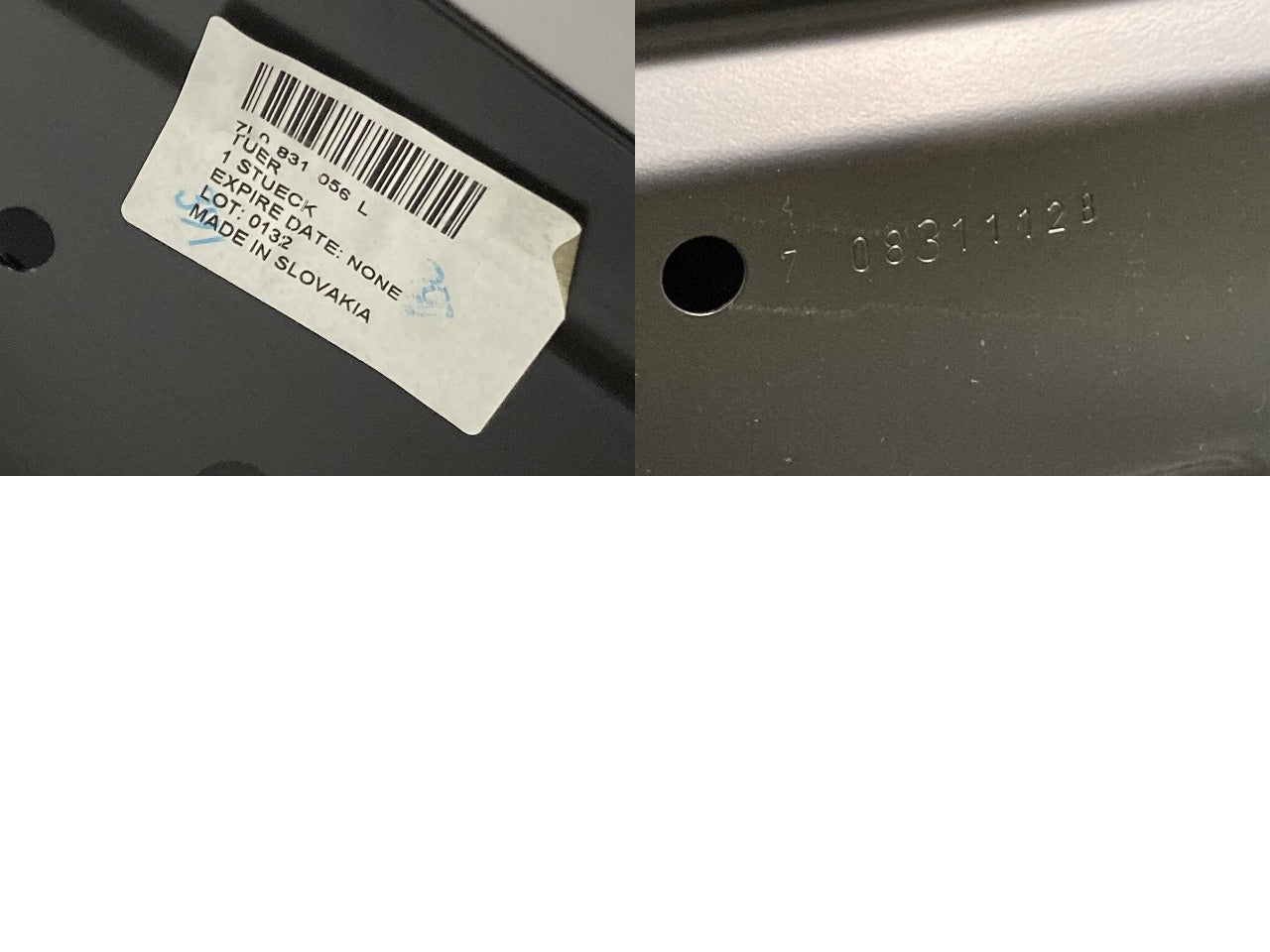 新品!トゥアレグ 7L系 純正 右 フロント ドア 0831112 7L0831056L 未塗装 フォルクスワーゲン(134730)