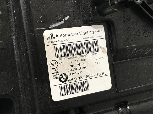 ジャンク!X7 G07 純正 右 ヘッドライト/ランプ LED レーザー/LASER AL Automotive Lighting 9481804-10 BMW(135442)