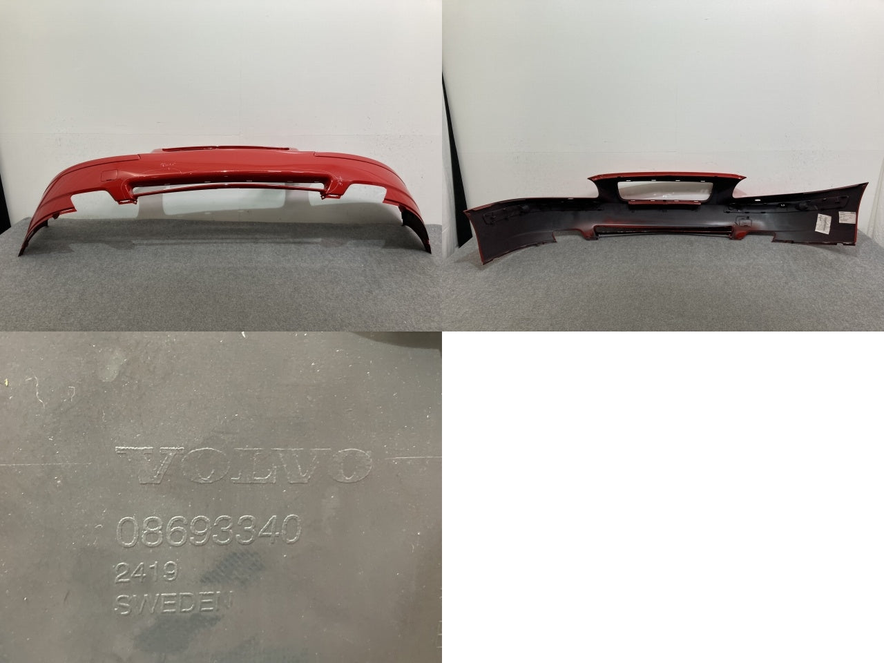 新車取り外し!V70 SB系 純正 後期 フロント バンパー 08693340 パッションレッド 612 ボルボ(136417)