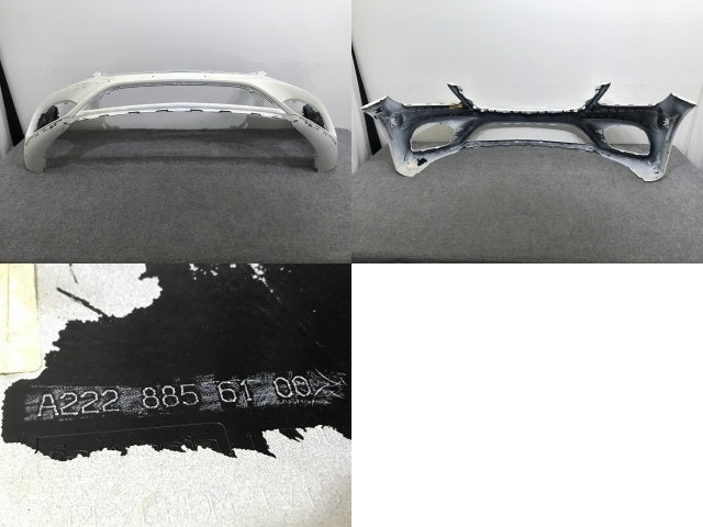Sクラス AMG W222 純正 後期 フロント バンパー A222 885 61 00 ダイヤモンドホワイト 799 メルセデスベンツ(136527)