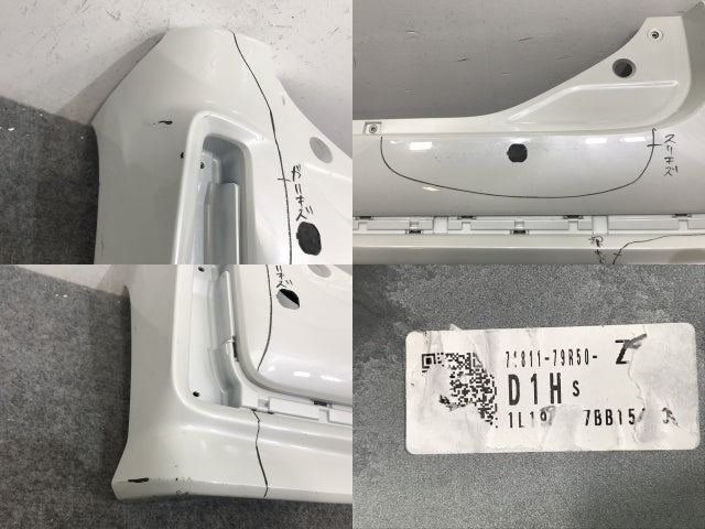 スペーシア/カスタム/フレアワゴンカスタムスタイル MK53S/MM53S 純正 リア バンパー 71811-79R5/79R6 71811-79R60 ホワイト ZVR(136671)