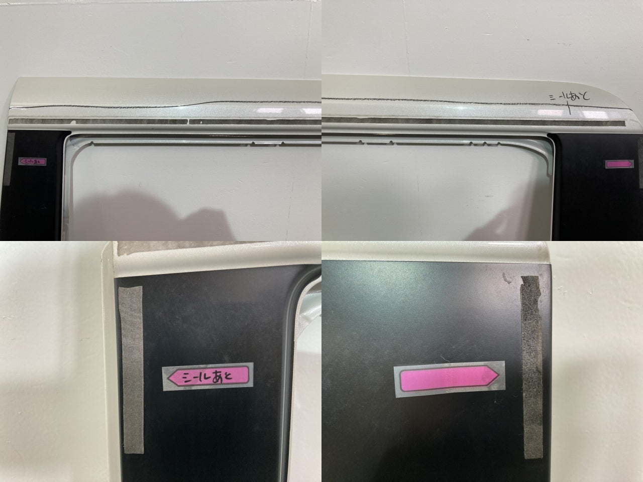 ムーヴ/キャンパス/メイクアップ LA800S/LA810S 純正 左 スライドドア パールホワイトIII×スムースグレーマイカメタリック XE8(136830)