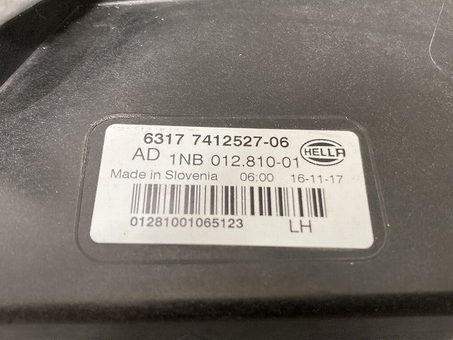 X3/X4 G01/G02 純正 左 フォグランプ/フォグライト LED HELLA 6317 7412527-06 63177412527 BMW(137018)