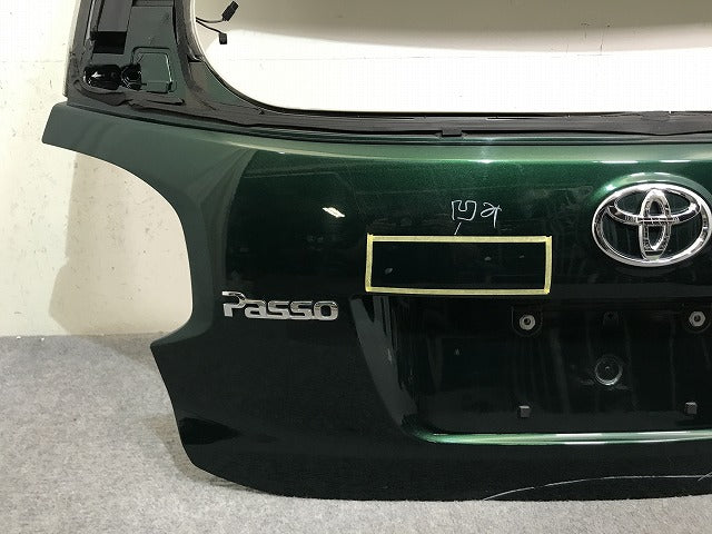 パッソモーダ M700A/M710A 純正 リアゲート/内張り付 67149-B1150 67005-B1600-B0 ブラックマイカ × ダークエメラルド XE3 トヨタ(137861)