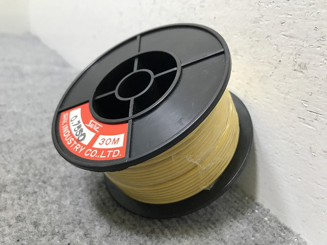 新品!自動車用低圧電線 AV線 0.75SQ 30m イエロー(138298)
