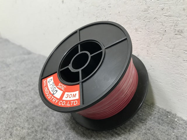 新品!自動車用低圧電線 AV線 0.75SQ 30m レッド(138302)