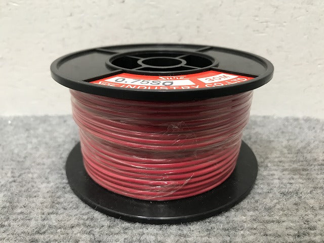 新品!自動車用低圧電線 AV線 0.75SQ 30m レッド(138302)