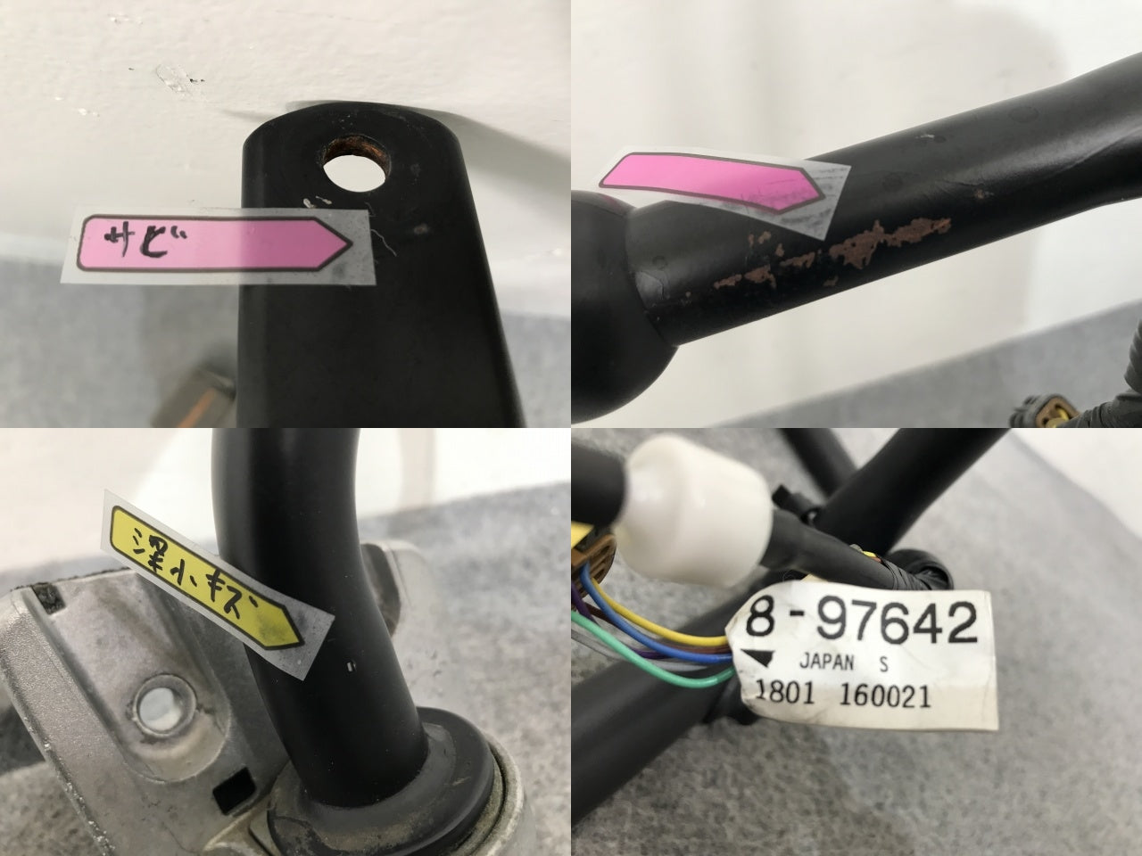 新車取り外し!ギガ 大型 2代目 2015- 純正 右 ドアミラー ステー ブラック ソリッド いすゞ(139023)