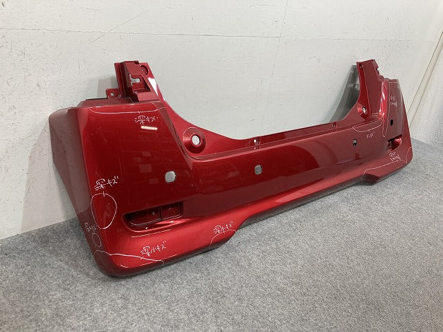デイズ ルークス/eKスペース B21A/B11A 純正 リア バンパー 6410C599 スパークリングレッドメタリック RMR 日産(139440)