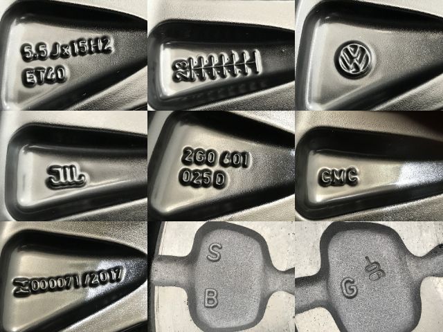 新品!ポロ/POLO/TSI/コンフォートライン AW系/AWCHZ 純正 ホイール 1本のみ 15x5.5/ET40/5穴 5H/PCD100/ハブ径56mm 2G0601025DFZZ(139481)