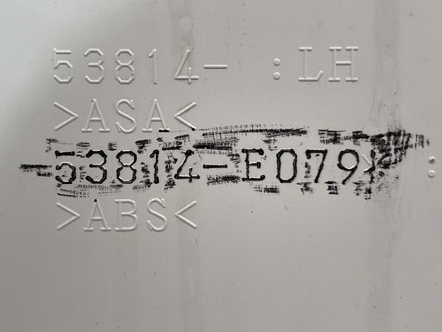 新車取り外し!プロフィア 3代目・2017年- 10t 純正 左 フロント コーナーパネル/コーナーカバー 53814-E079* ホワイト 日野(139752)