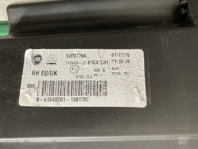 500/500C 31212/31209 純正 後期 右 フォグランプ/フォグライト LED AL Automotive Lighting 52007766 フィアット(139833)