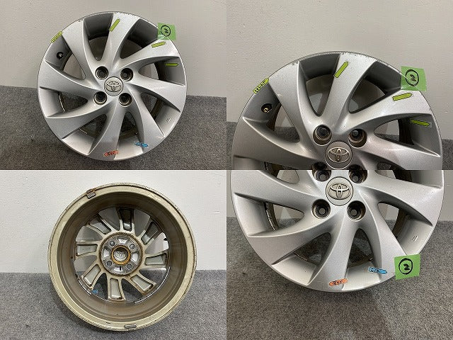 ビービー/bB QNC20/QNC25/QNC21 純正 ホイール 4本セット 15x6/ET40/4穴 4H/PCD100/ハブ径54mm トヨタ(139994)