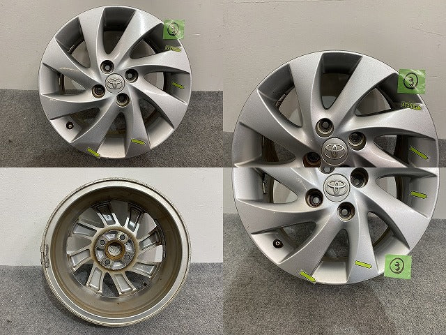 ビービー/bB QNC20/QNC25/QNC21 純正 ホイール 4本セット 15x6/ET40/4穴 4H/PCD100/ハブ径54mm トヨタ(139994)
