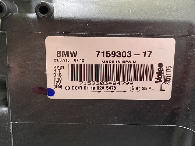 新品!1シリーズ E87 純正 左 ヘッドライト/ランプ キセノン HID VALEO 7159303-17 63117159303 BMW(140027)
