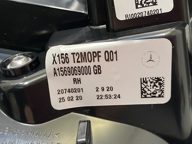 新品!GLAクラス X156 純正 後期 右 フィニッシャーランプ/テールランプ/ライト/レンズ LED AL Automotive Lighting A1569069000(140052)