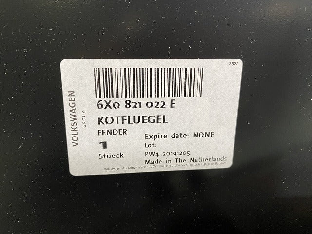 新品!ルポ 6X/6EAVY/6XAVA/6XBBYVW/1999-2006 純正 右 フロント フェンダー 6X0 821 156 A 6X0821022E 未塗装 フォルクスワーゲン(140224)