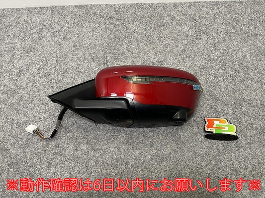 エクストレイル/X-TRAIL T33/SNT33 純正 後期 左 ドアミラー 13線 ウインカーカメラ付 smp 034237/0161822 カーディナルレッド NBL(140408)