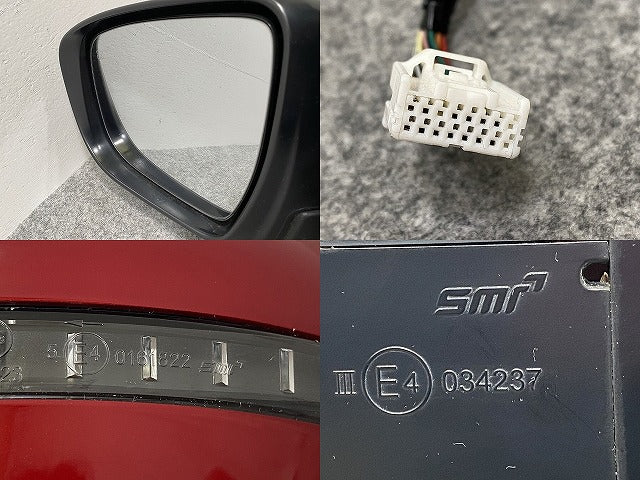 エクストレイル/X-TRAIL T33/SNT33 純正 後期 左 ドアミラー 13線 ウインカーカメラ付 smp 034237/0161822 カーディナルレッド NBL(140408)