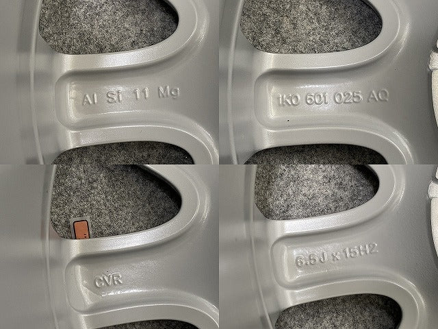 新品!ゴルフ5/GOLFⅤ 1K系 純正 ホイール 1本のみ 6.5x15/ET50/5穴 5H/PCD112/ハブ径51mm 1K0601025AQ8Z8 フォルクスワーゲン(140575)