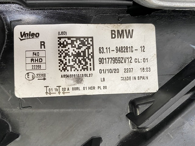 ジャンク!1シリーズ F40 純正 右 ヘッドライト/ランプ LED VALEO 63.11-948281C-12 BMW(141005)