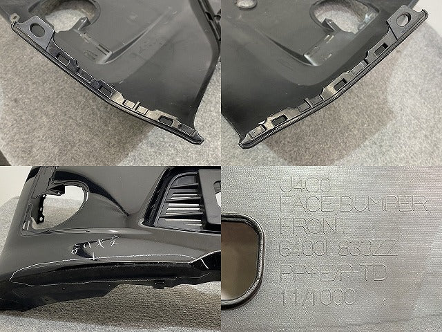 デイズ ルークス ハイウェイスター/B21A 純正 前期 フロント バンパー 6400F833ZZ ブラックパール CAN 日産(141080)