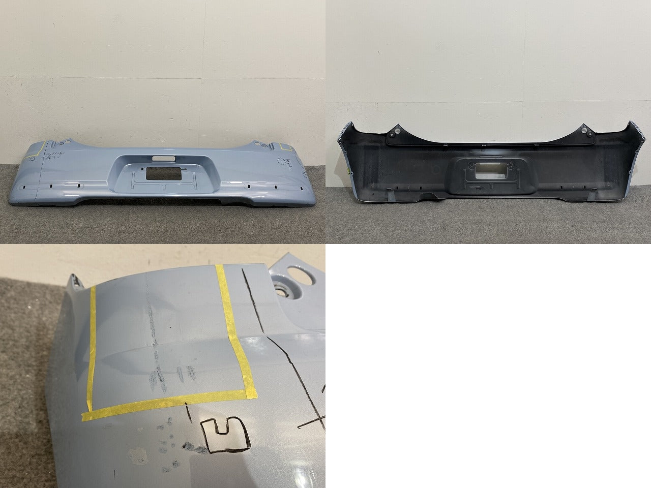 ミラ ココア L675S/L685S 純正 リア バンパー 52159-B2500 ミストブルーマイカメタリック B69 ダイハツ(141085)