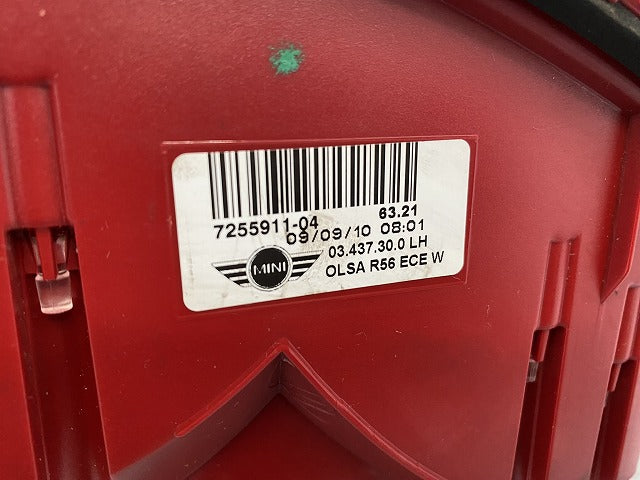 MINI/ミニ R55/R56/R57 純正 左 テールランプ/ライト/レンズ ハロゲン OLSA 7255911-04 MINI(141109)