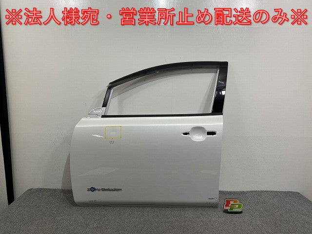 リーフ/LEAF e+ ZE1 純正 左 フロント ドア バイザー付 ホワイト パール 日産(141124)