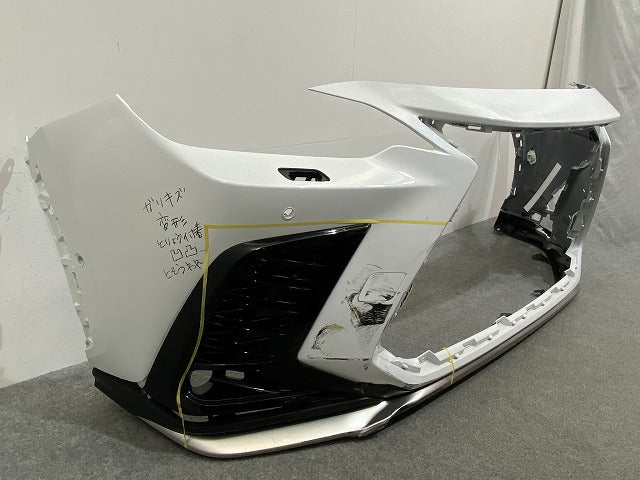 NX Fスポーツ 350/TAZA25 350h/AAZH20/AAZH25 450h+/AAZH26 純正 フロント バンパー スポイラー付 52411-78060 ホワイト 083(141150)