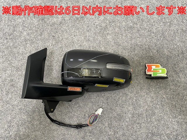 デイズ B43W/B44W/B45W/B46W/B47W/B48W 純正 左 ドアミラー 10線 ウインカーカメラ付 ishizaki 538/5416 ブラックパール GAS 日産(141294)
