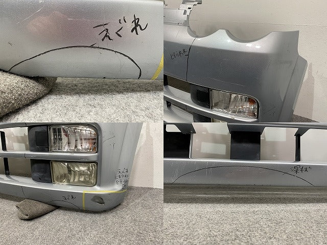 ムーヴ カスタム L150S/L152S/L160S 純正 フロント バンパー フォグ付 52119-B2030 ブライトシルバーメタリック S28 ダイハツ(141332)