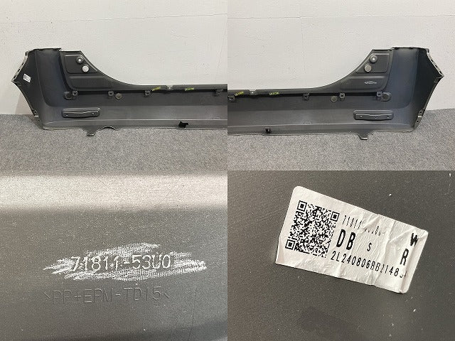 スペーシア カスタム MK54S/MK94S 純正 リア バンパー 71811-53U0 モスグレーメタリック WBW スズキ(141615)