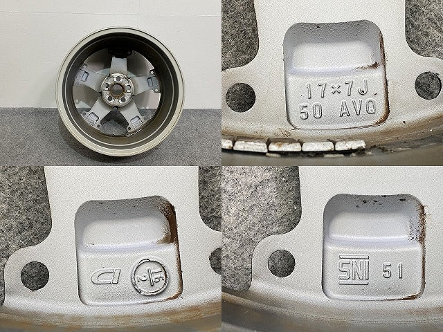 プリウス 50系/ZVW50/ZVW51/ZVW55 純正 ホイール 1本のみ 17x7/ET50/5穴 5H/PCD100/ハブ径53mm 42611-47500 トヨタ(141718)