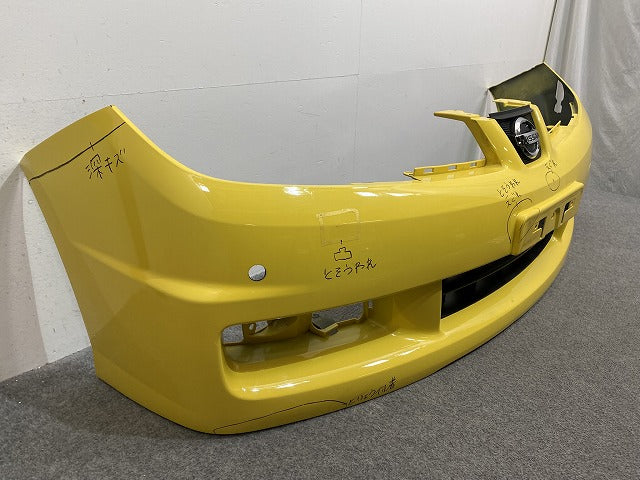 ウィングロード Y12/JY12/NY12 純正 フロント バンパー 62022 CV740 ストームイエロー E60 日産(141736)
