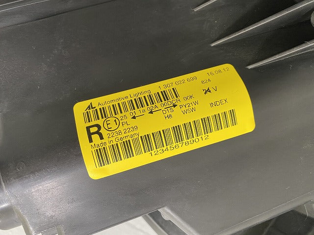 トゥーラン 1T系/2007年~2010年 純正 中期 右 ヘッドライト/ランプ キセノン HID AFS無 AL Automotive Lighting 1 307 022 699(141942)