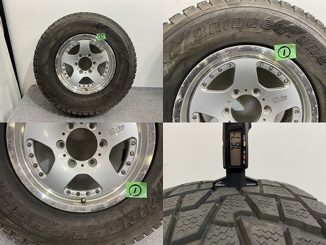 ランドクルーザー  パジェロ 社外 タイヤホイールセット スタッドレス 4本セット 16x7/ET25/6穴 6H/PCD139.7/ハブ径113mm(142270)