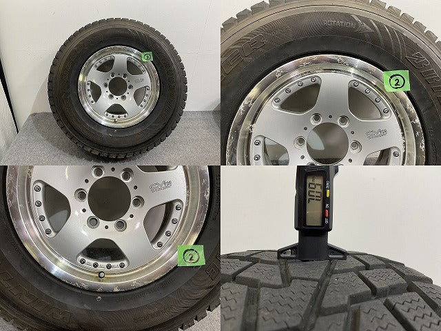 ランドクルーザー  パジェロ 社外 タイヤホイールセット スタッドレス 4本セット 16x7/ET25/6穴 6H/PCD139.7/ハブ径113mm(142270)