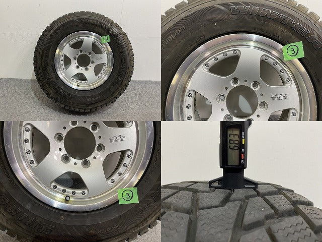 ランドクルーザー  パジェロ 社外 タイヤホイールセット スタッドレス 4本セット 16x7/ET25/6穴 6H/PCD139.7/ハブ径113mm(142270)